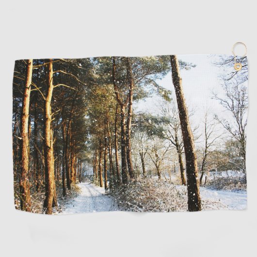 Forest Snow Scene gtcna Golfhandtuch (Horizontal)
