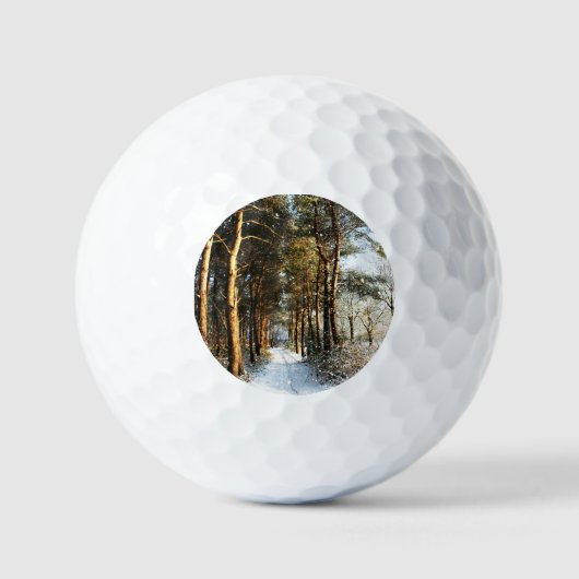 Forest Snow Scene va gbcnm Golfball (Vorderseite)