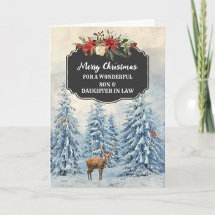 Forest Son & Daughter im Gesetz Frohe Weihnachten Karte