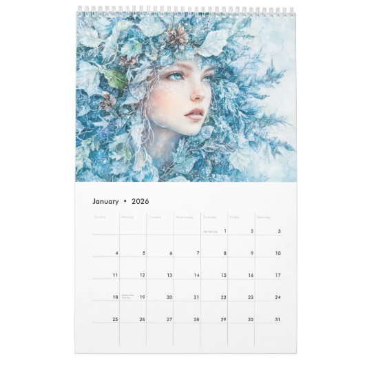 Forest Spirits : Fantasy Art Kalender (Jan 2026)