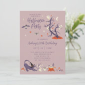 Forest Spirits Halloween Geburtstagsparty Einladung (Stehend Vorderseite)