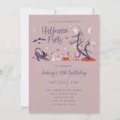 Forest Spirits Halloween Geburtstagsparty Einladung (Vorderseite)