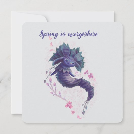 Forest Spring Charakter Dankeschön Karte (Rückseite)