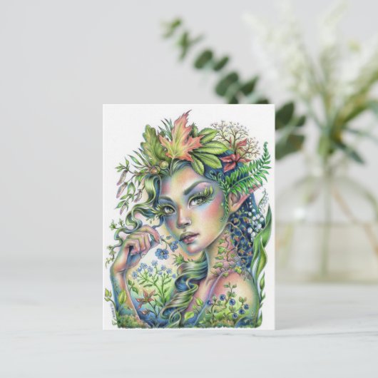 Forest Sprite Postkarte (Stehend Vorderseite)