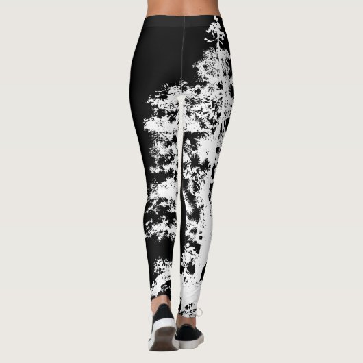 Forest Stag Deer Animal Nature Custom Back Art Leggings (Rückseite)