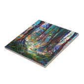 Forest Stated Glass Style Keramik Tile Fliese (Seite)