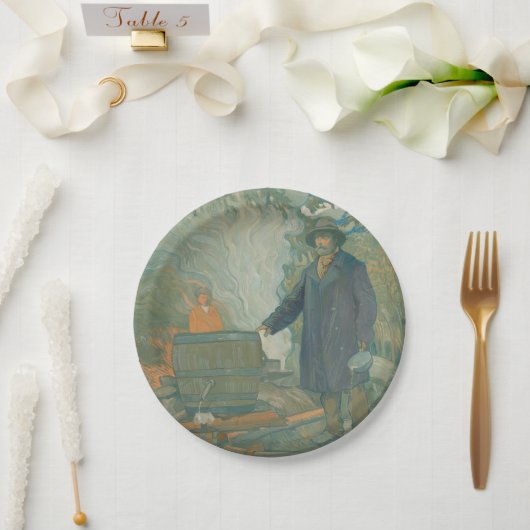 Forest Still Moonshiners White Lightning Liquor Pappteller (Hochzeit)