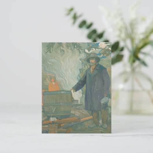 Forest Still Moonshiners White Lightning Liquor Postkarte (Stehend Vorderseite)