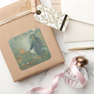 Forest Still Moonshiners White Lightning Liquor Quadratischer Aufkleber