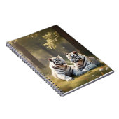 Forest Stillness – White Tigers Notebook Notizblock (Rechte Seite)