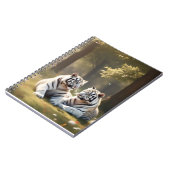 Forest Stillness – White Tigers Notebook Notizblock (Linke Seite)