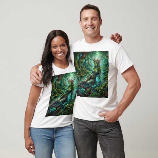 Forest Stream Goddess – Spirit of Moss and Light T-Shirt (Unisex)