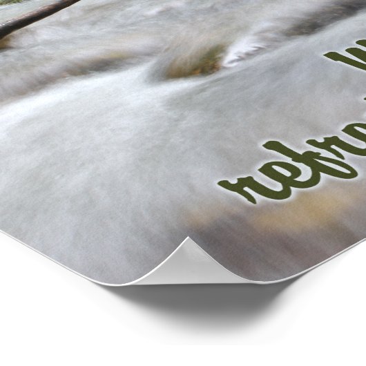 Forest Stream inspirierendes Poster (Ecke)