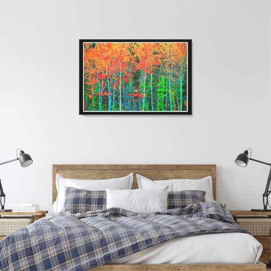 Forest Stretched Canvas Print Leinwanddruck (Insitu (Schlafzimmer))