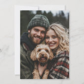 Forest String Lights Floral Rustic Photo Wedding Save The Date (Rückseite)