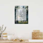Forest String Lights Floral Wedding Welcome Sign Poster (Küche)