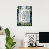 Forest String Lights Floral Wedding Welcome Sign Poster (Heimbüro)