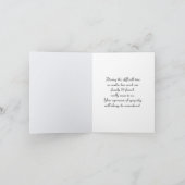 Forest Sunams Beileid Danke, Card Karte (Innenseite)