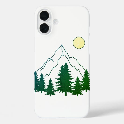 Forest Sunrise Mountain Phone Case (Rückseite)