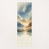 Forest Sunrise Yoga Mat – Tranquil Nature Scene Yogamatte (Vorderseite)