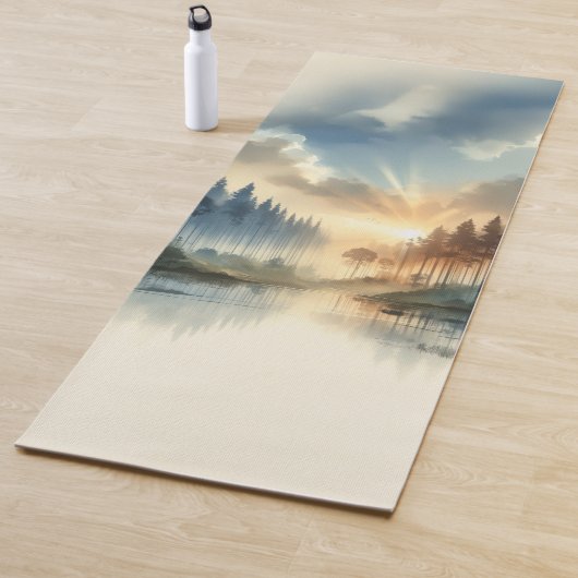 Forest Sunrise Yoga Mat – Tranquil Nature Scene Yogamatte (Beispiel)