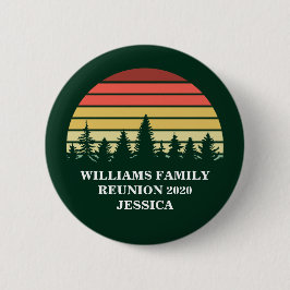 Forest Sunset Camping Trip Custom Family Wiederseh Button