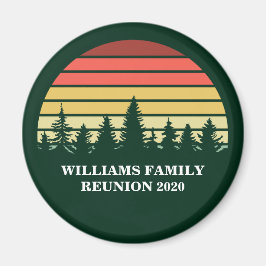 Forest Sunset Camping Trip Custom Family Wiederseh Magnet