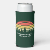 Forest Sunset Camping Trip Custom Family Wiederseh Selters Dosenkühler (Seltzer Vorderseite)
