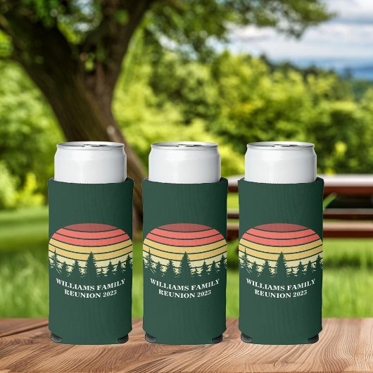 Forest Sunset Camping Trip Custom Family Wiederseh Selters Dosenkühler