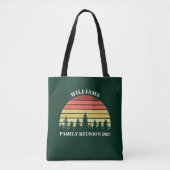 Forest Sunset Camping Trip Custom Family Wiederseh Tasche (Vorderseite)