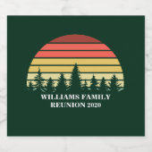 Forest Sunset Custom Family Wiedersehen Camping Tr Bierflaschenetikett (Einzelnes Label)
