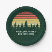 Forest Sunset Custom Family Wiedersehen Camping Tr Pappteller (Vorderseite)