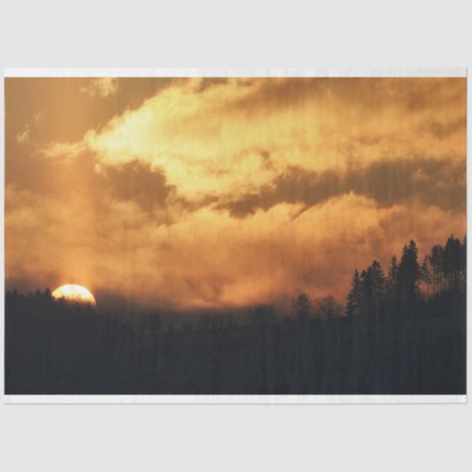 Forest Sunset Decoupage Tissue Paper Seidenpapier (Vorderseite)