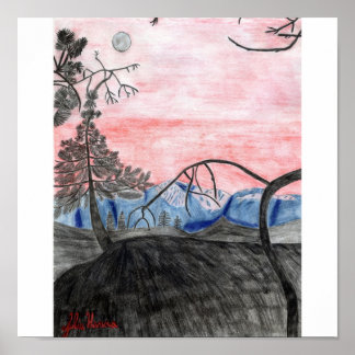 Forest Sunset Print von Julia Hanna Poster