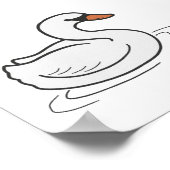 Forest Swan Tiny Print Poster (Ecke)