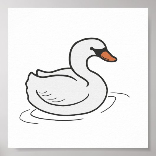 Forest Swan Tiny Print Poster (Vorne)