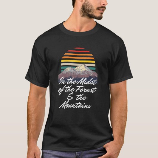 Forest The Mountain Camper Wanderung Camper Wander T-Shirt (Vorderseite)