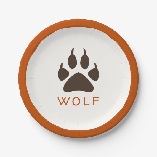 Forest Theme Birthday Party Paper Teller - Wolf (Vorderseite)