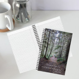 Forest Trail Photo with John Muir Quote Notizblock
