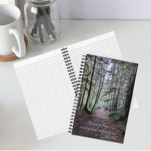 Forest Trail Photo with John Muir Quote Notizblock
