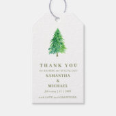 Forest Tree Blume Classic Wedding Vielen Dank Geschenkanhänger (Vorderseite)