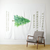 Forest TREE Willkommen in der Hochzeitsfeier Blume Wandteppich (Beispiel (Horizontal))