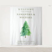 Forest TREE Willkommen in der Hochzeitsfeier Blume Wandteppich (Vorderseite)