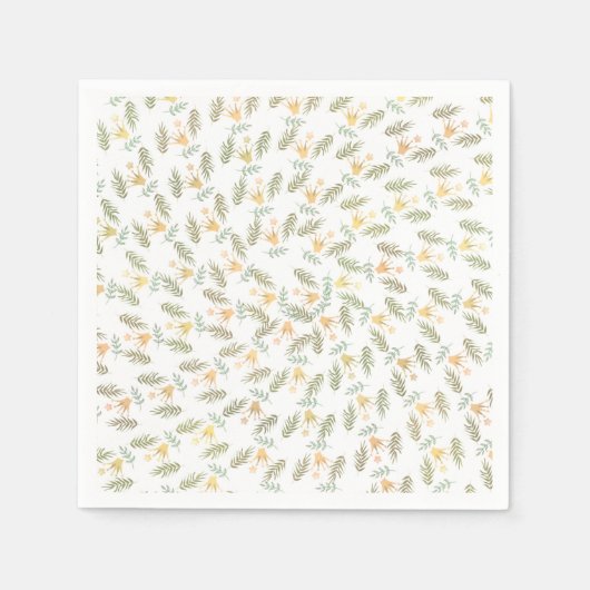 Forest Tropical Botanical Baby Dusche Party Serviette (Vorderseite)