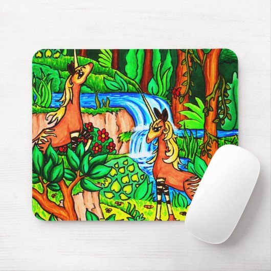 Forest Unicorn Okapi Standard Mouse Pad Mousepad (Mit Mouse)