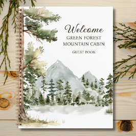Forest Vacation Rental House Guest Book Notizblock