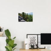 Forest Valley Blick auf Burg Berg Poster (Heimbüro)