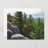 Forest Valley Blick auf Burg Berg Postkarte (Vorne/Hinten)