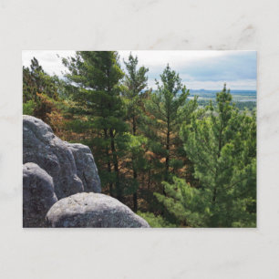 Forest Valley Blick auf Burg Berg Postkarte