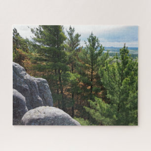 Forest Valley Blick auf Burg Berg Puzzle